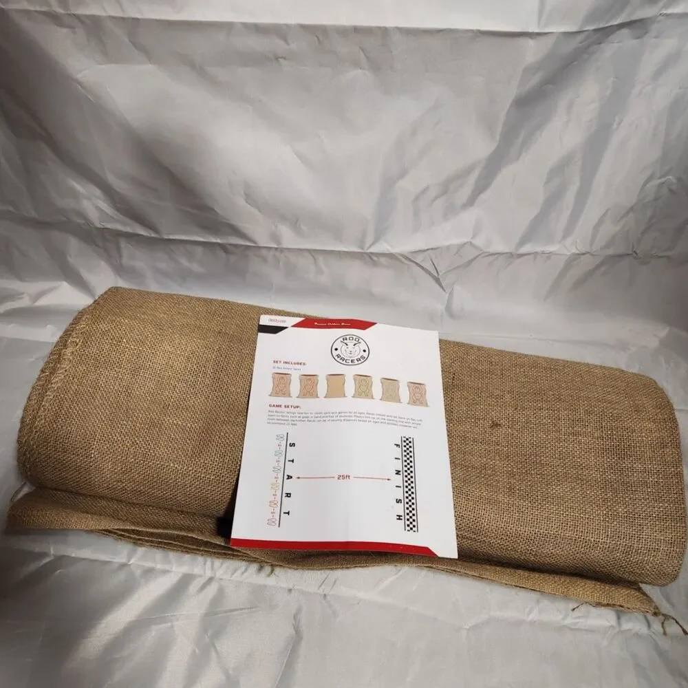Roo Racer Burlap Potato Sack Race Bags – Set of 6, Unused, Party-Ready Fun